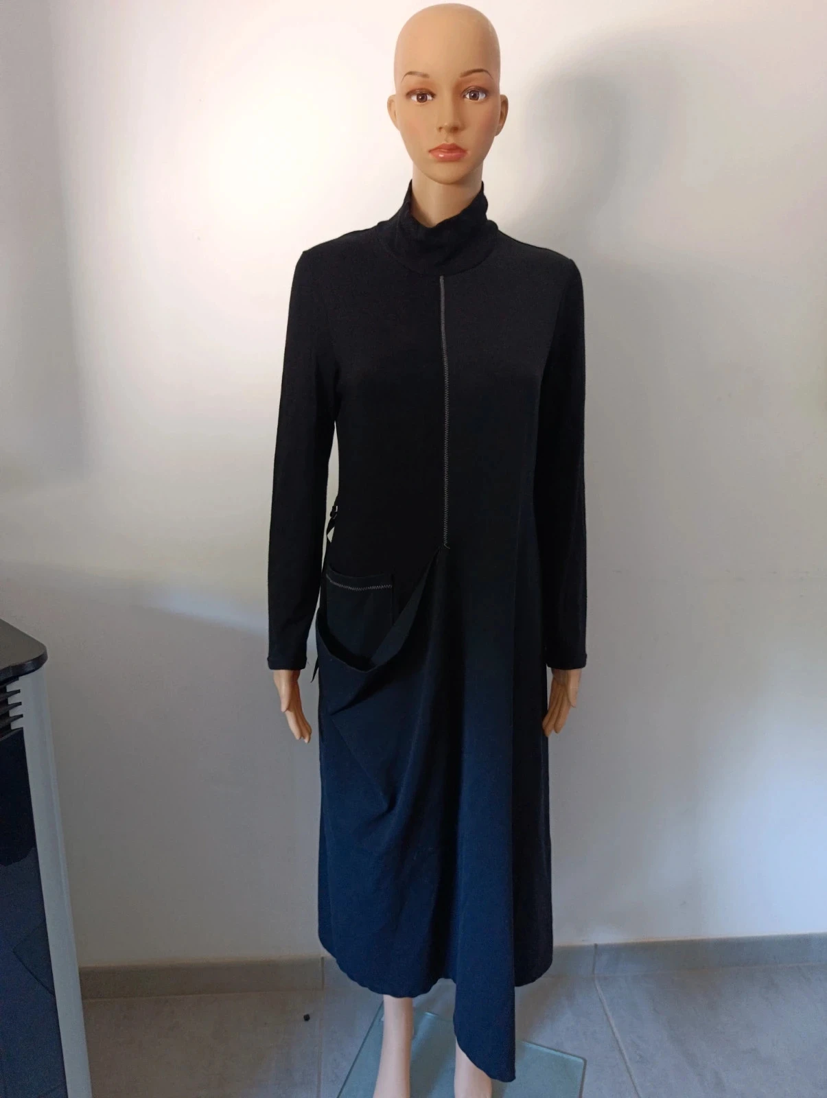 Vestido largo DECA Paris Carla negro – Talla 1 – Fabricado en Francia – photo 2